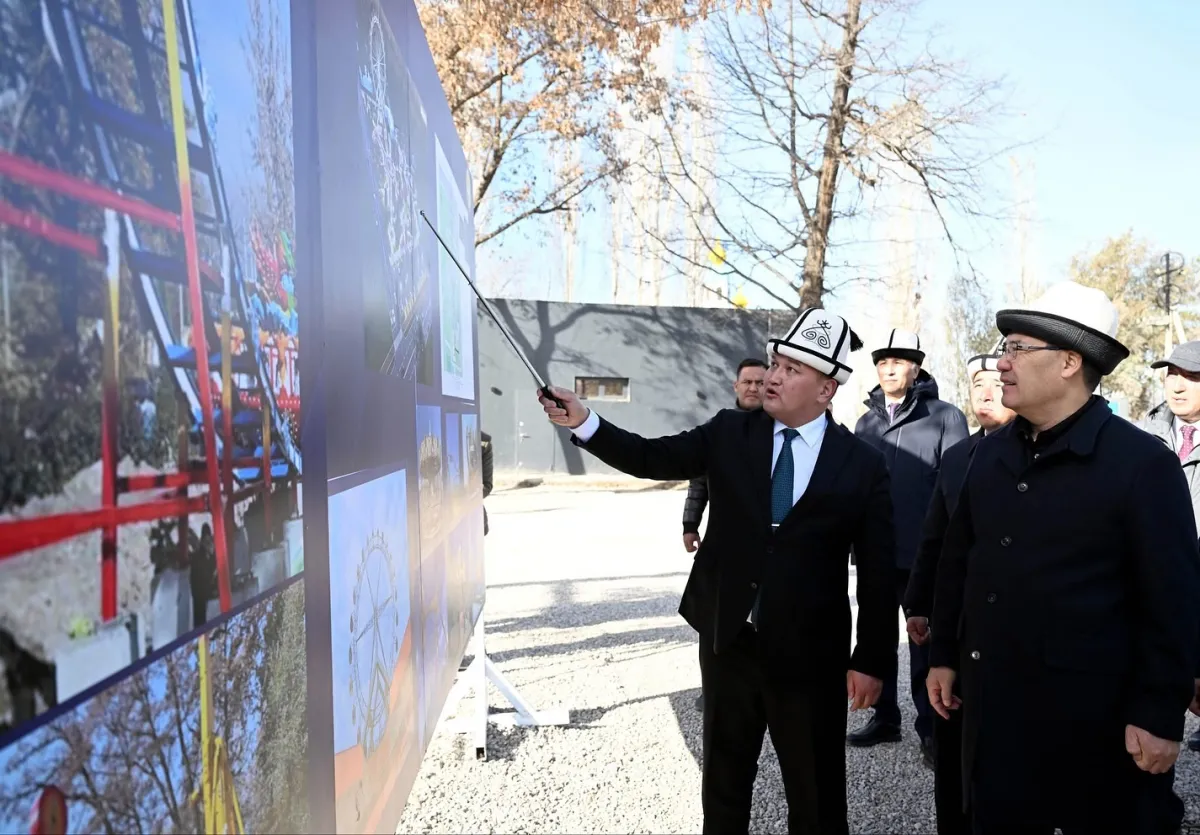 Президент Садыр Жапаров Таластагы борбордук парктын курулушунун жүрүшү менен таанышты