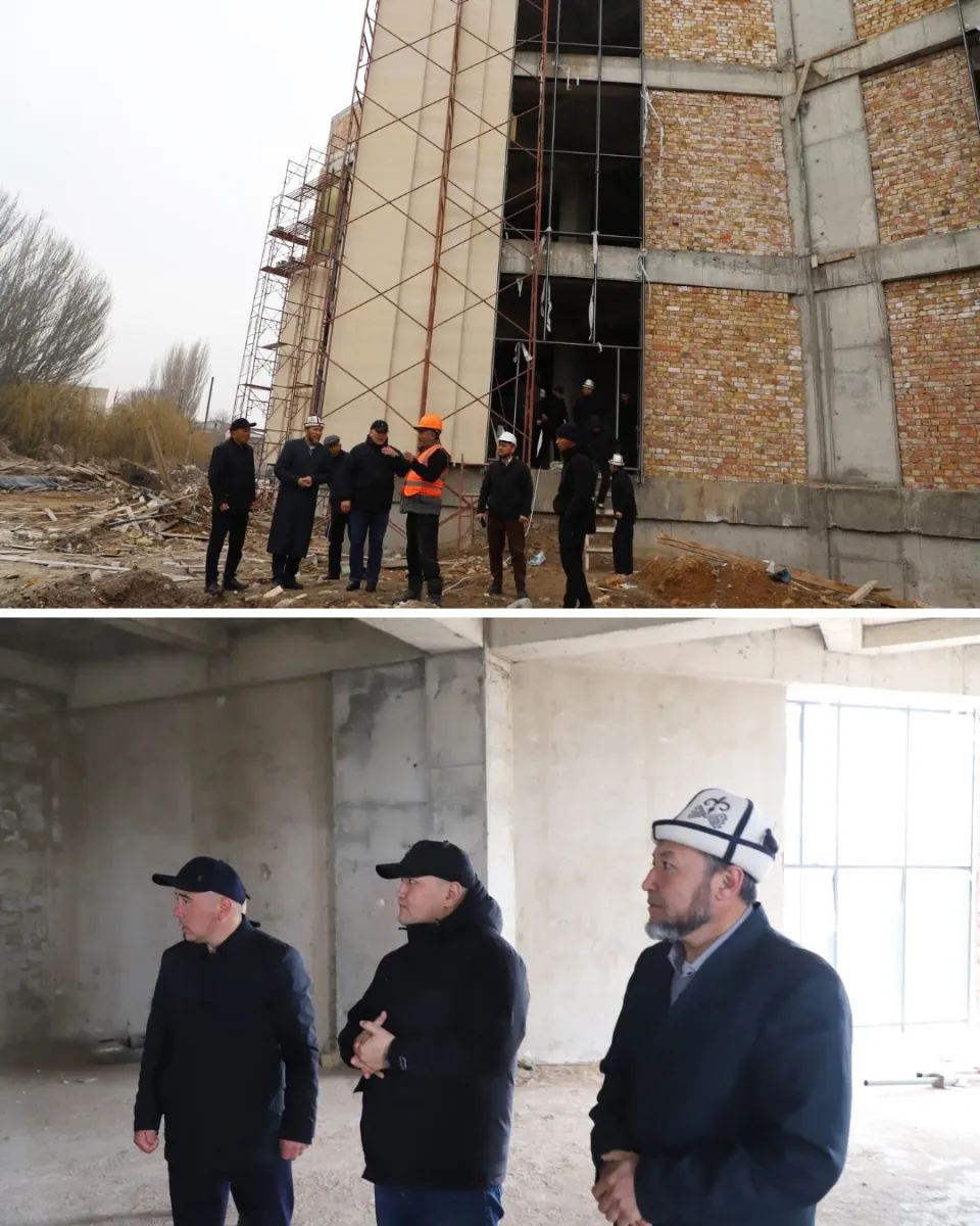 КР Президентинин Талас облусундагы ыйгарым укуктуу өкүлү Эрмат Жумаев жана Талас шаарынын мэри Нургазы Асылбеков шаар аймагында курулуп жаткан ири объектилерден кабар алды.