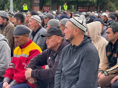 Талас шаарында Курман айт намазы окулду